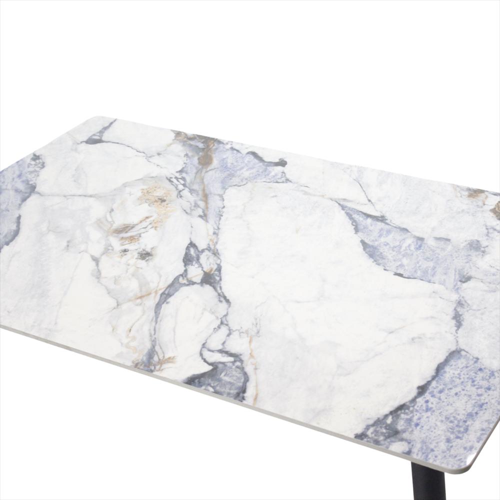 Comedor Genova En Marmol Azul 4 Puestos Silla Blanca img #2