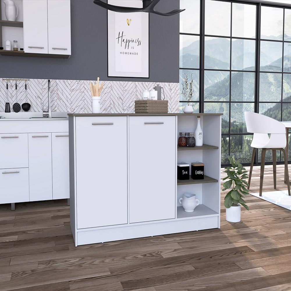 Ibb 7163Isla De Cocina Ginger Rta Blanco + Bellota