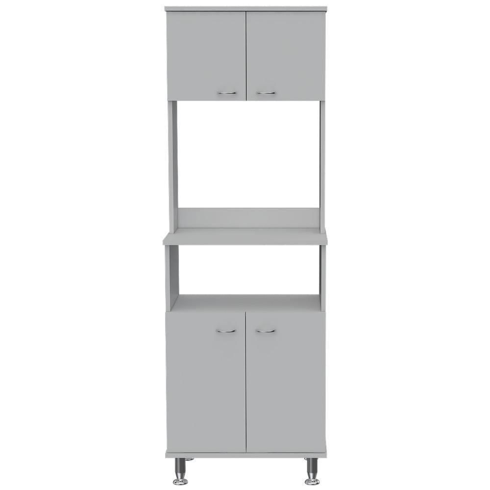 Mueble Microondas Kitchen Blanco 54 Cm Con Cuatro Puertas Y Un Entrepaño Mueble Microondas Kitchen Blanco 54 Cm Con Cuatro Puertas Y Un Entrepaño