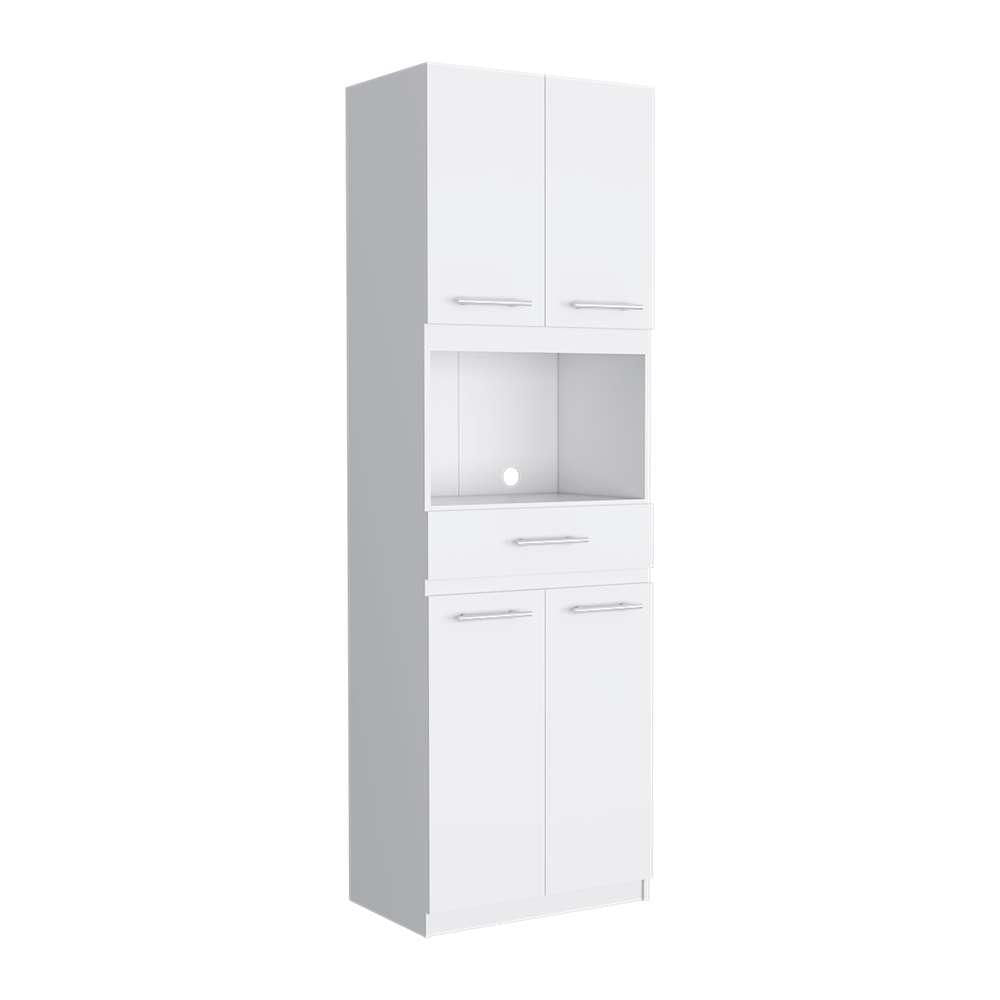 Mueble Microondas Manchester Blanco 62 Cm Con Cuatro Puertas Y Un Cajón Mueble Microondas Manchester Blanco 62 Cm Con Cuatro Puertas Y Un Cajón