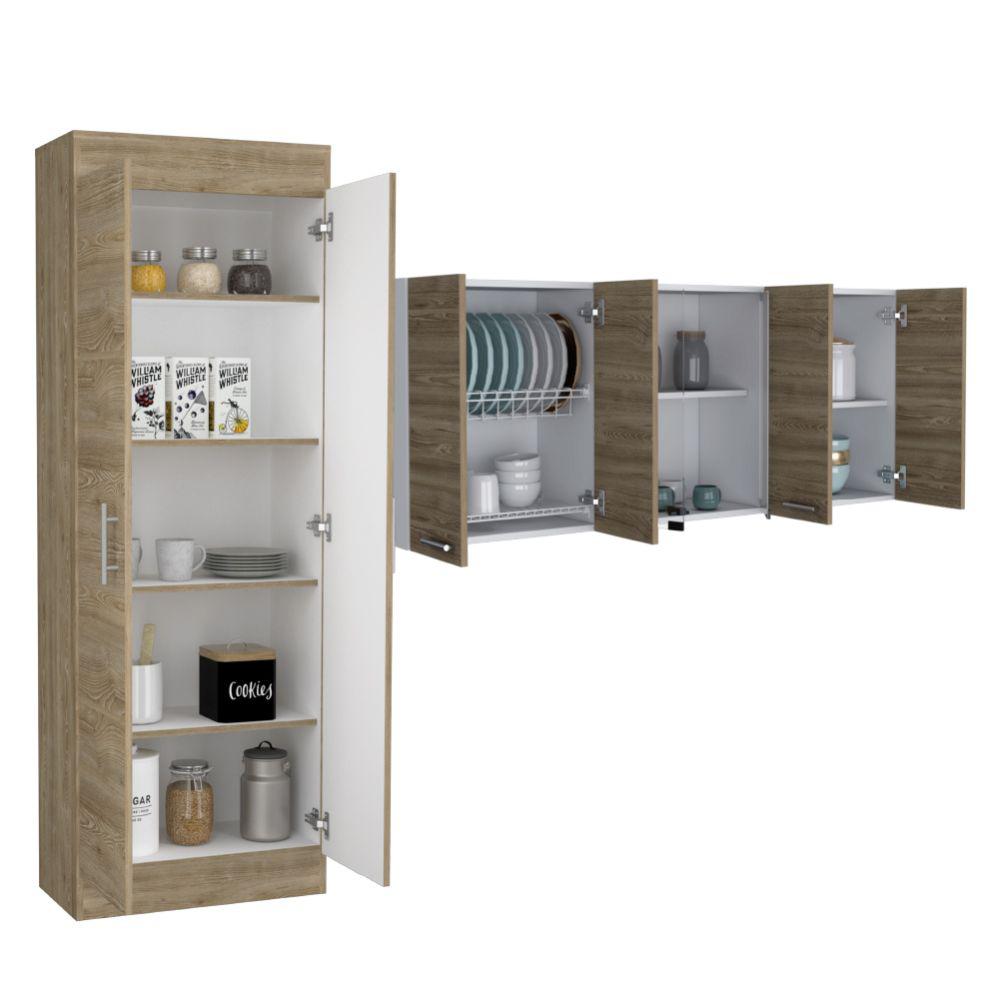 Combo Para Cocina Yago, Incluye Gabinete Y Alacena