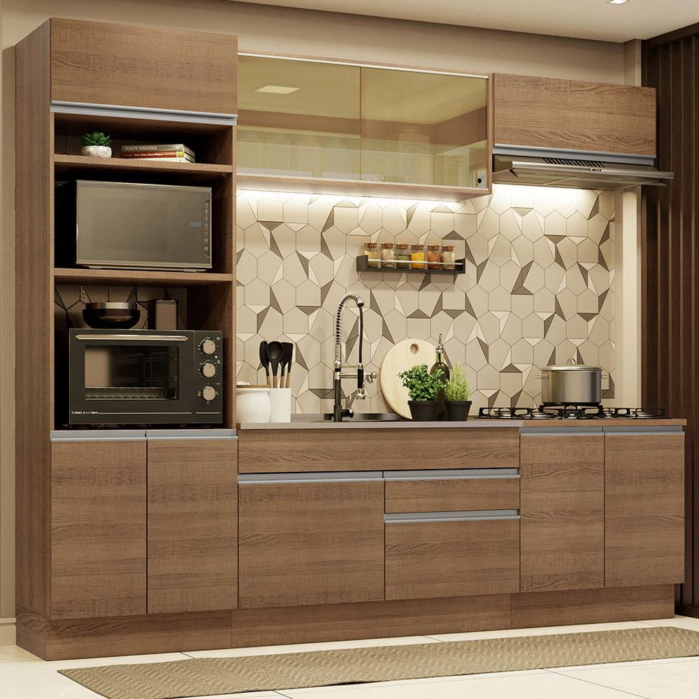 Cocina Integral Glamy 2.70M Marrón 10