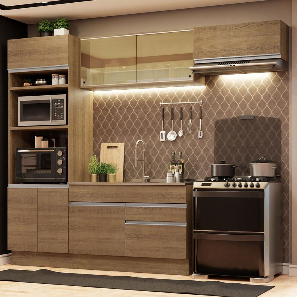 Cocina Integral Glamy 2.70M Marrón 11