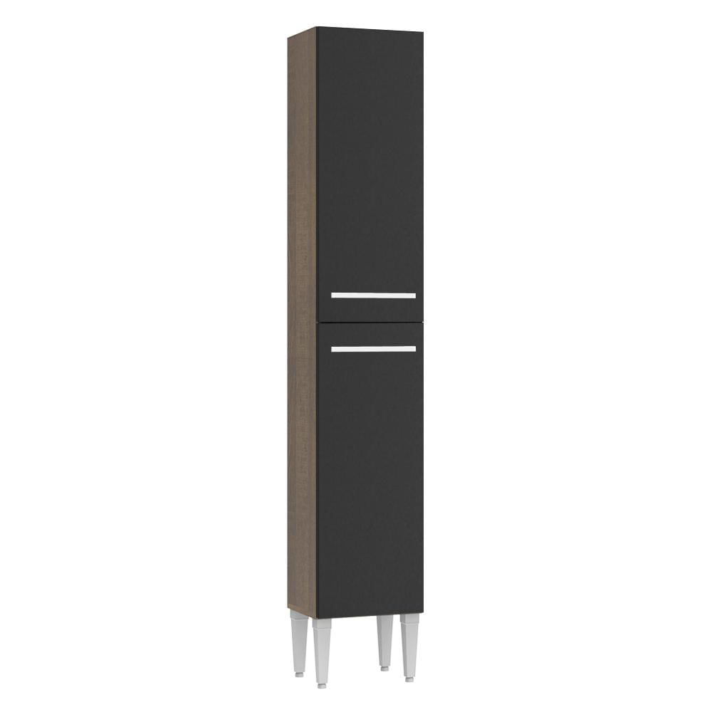 Mueble De Cocina Despensa 2 Puertas Emilly 32 Cm Marrón/Negro