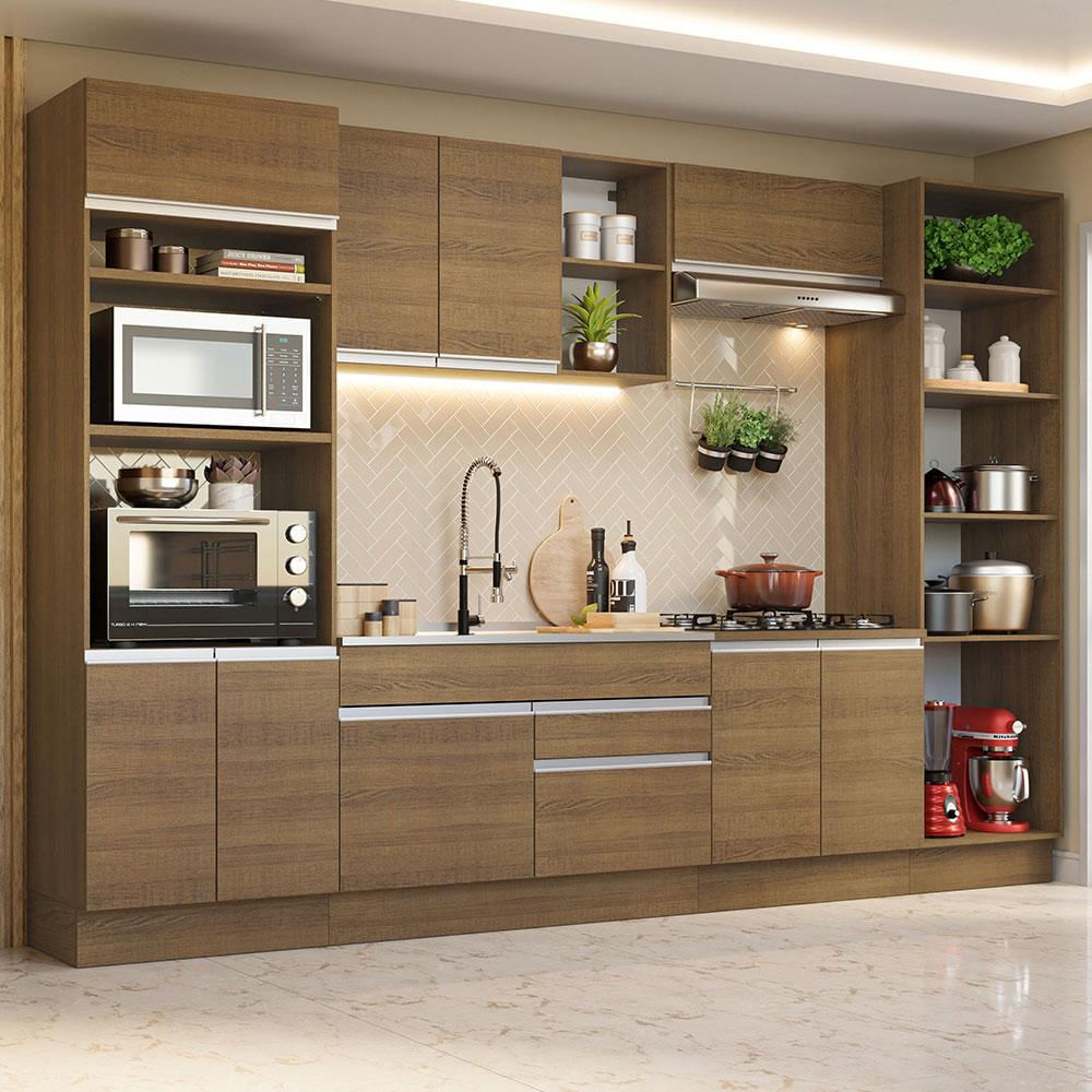 Cocina Integral Glamy 3.30M Marrón 03