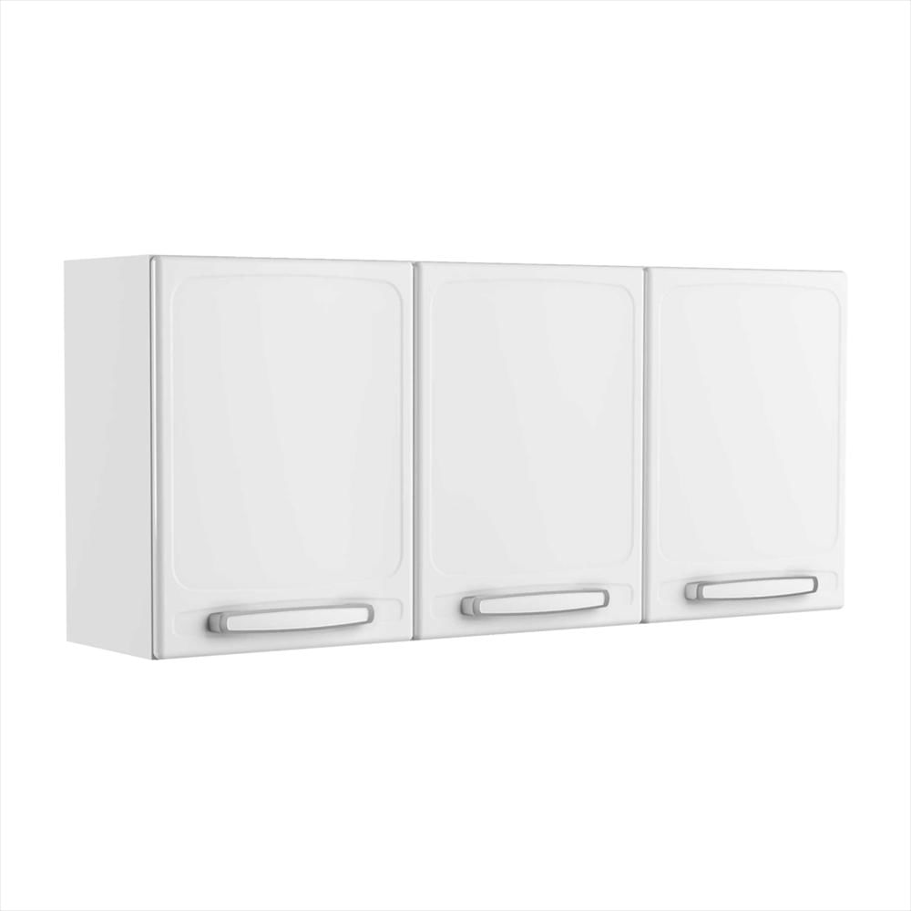 Gabinete Superior De Cocina En Acero 12Ocm 3 Puertas Blanco