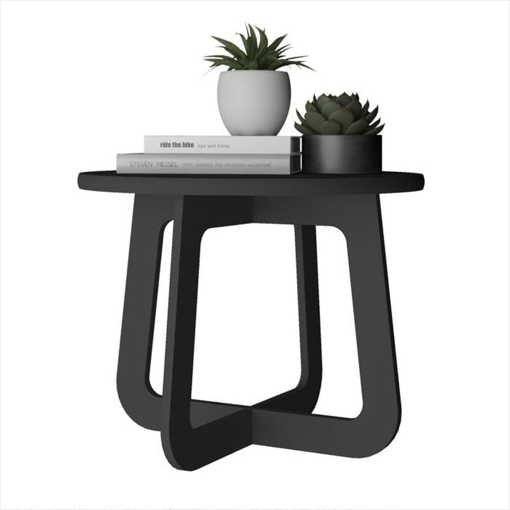 Mesa De Centro Jasmin 59X59cm En Mdp Grafito