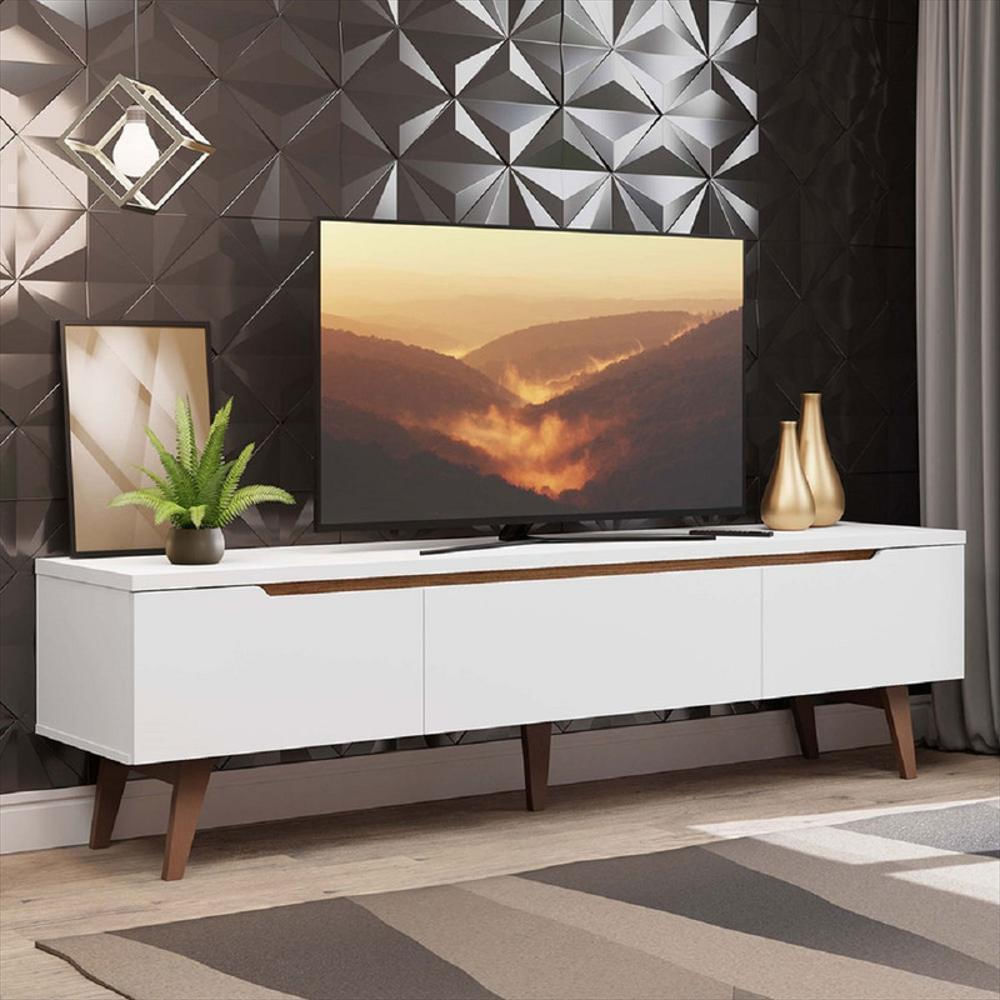 Centro De Entretenimiento Mesa Para Tv Reims Hasta 75 Pulgadas Blanco