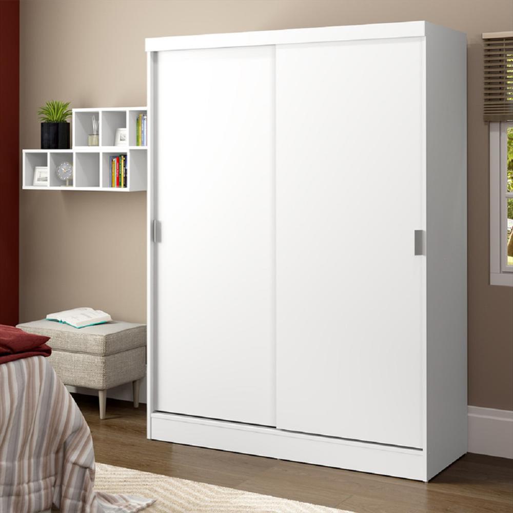 Closet Luke 2 Puertas Corredizas 2 Cajones Blanco