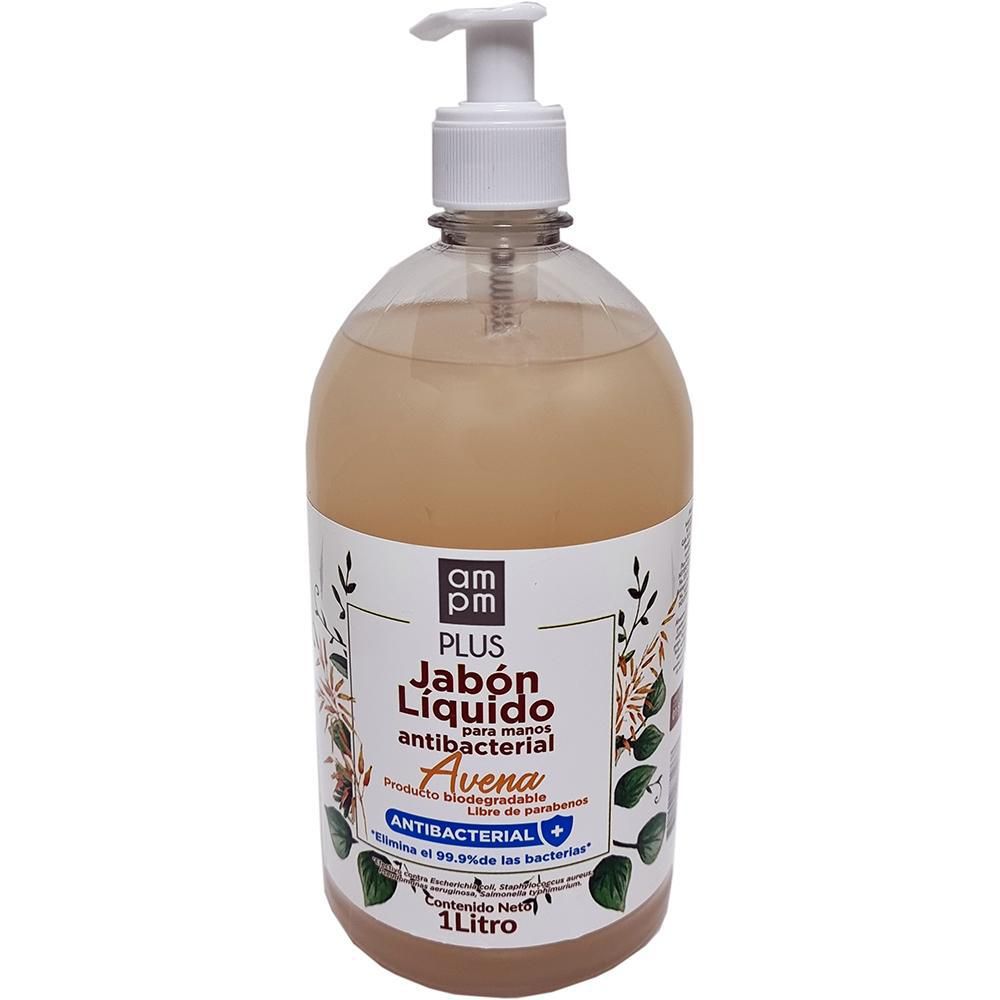 Jabón líquido AMPM PLUS para manos antibacterial avena (1000 ml)