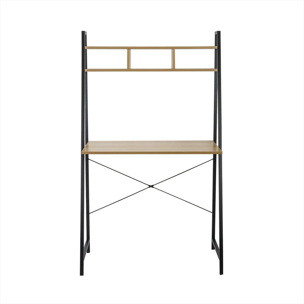 Escritorio Metálico Con Estantería Organizadora De Madera img #2