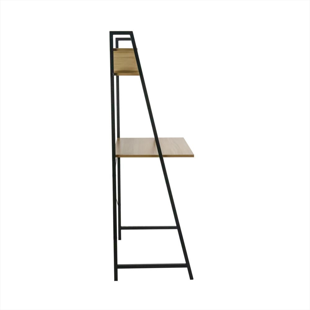 Escritorio Metálico Con Estantería Organizadora De Madera img #3