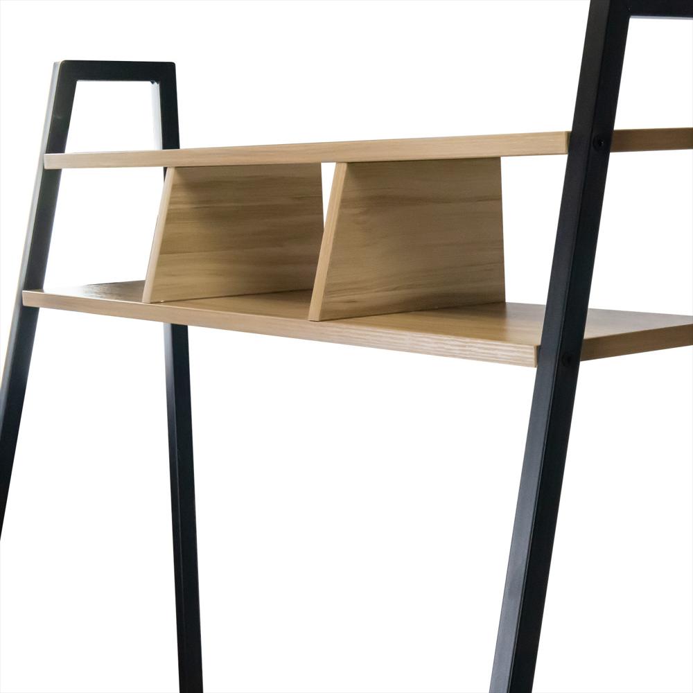 Escritorio Metálico Con Estantería Organizadora De Madera img #4