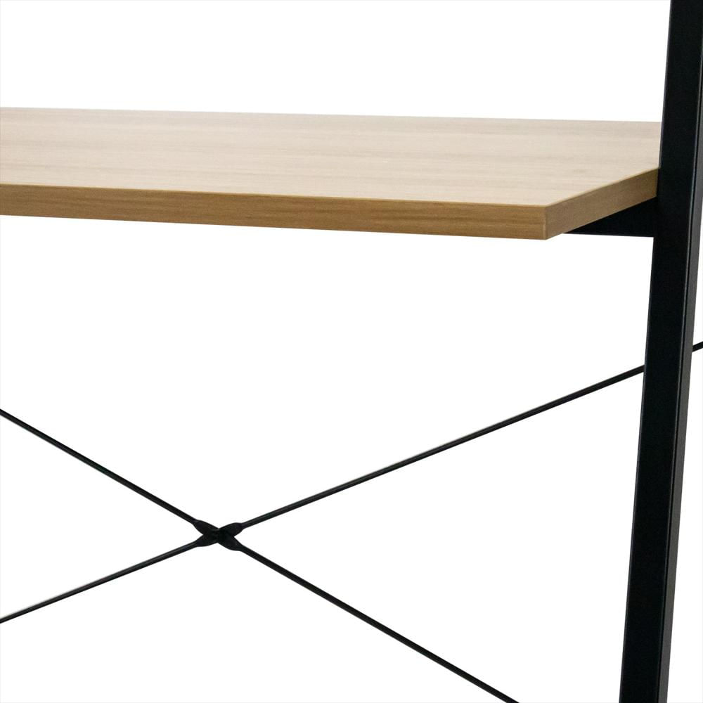 Escritorio Metálico Con Estantería Organizadora De Madera img #5