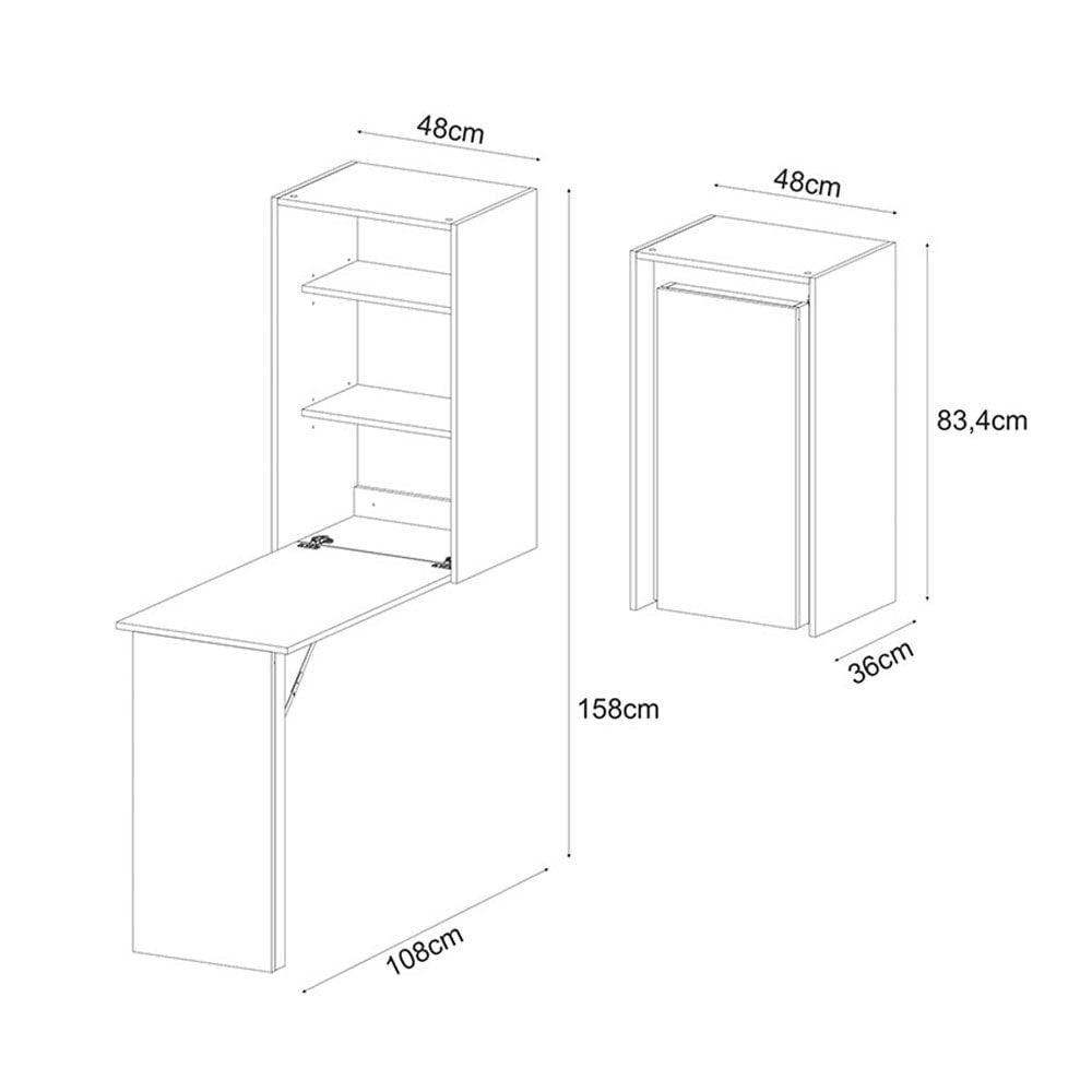 Escritorio Venecia Blanco 108 Cm Plegable img #5
