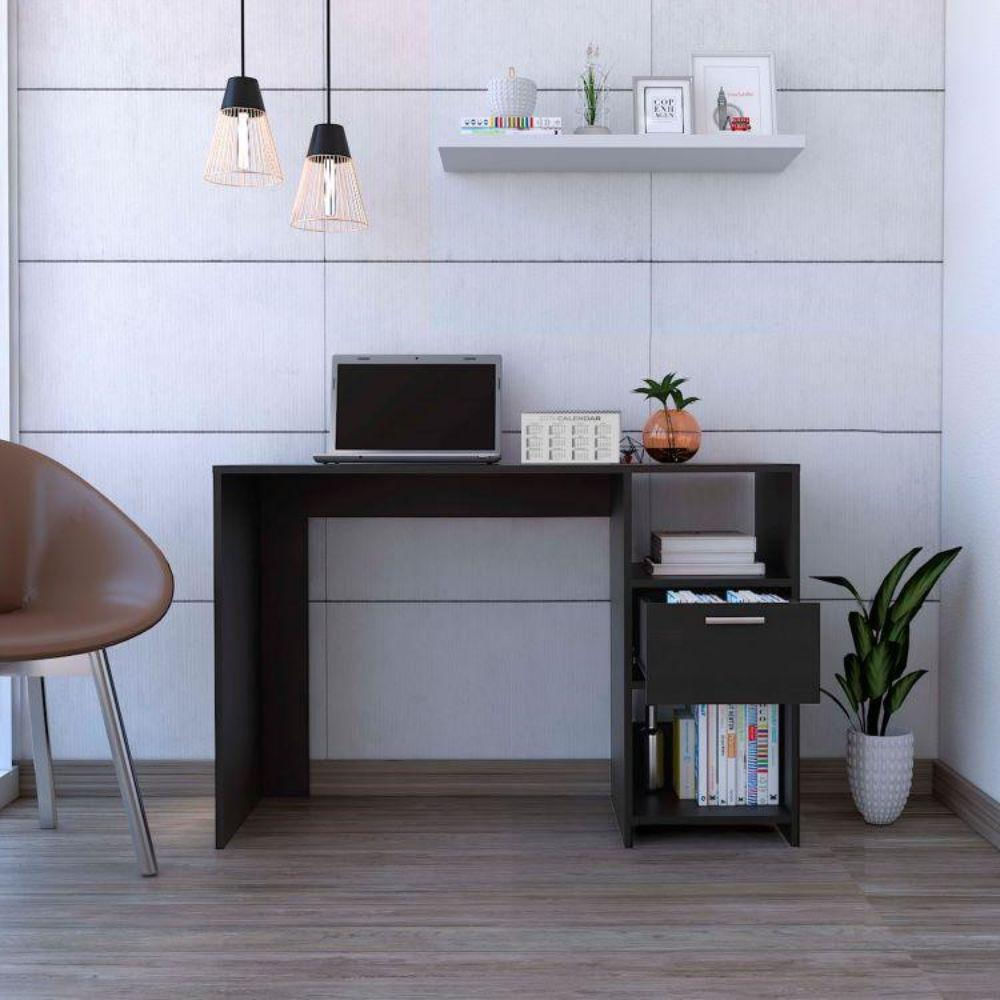 Escritorio Budapest, Wengue, Con Un Cajón Archivador Y Dos Entrepaños img #2