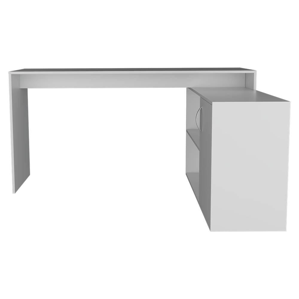 Escritorio En L Axis Blanco 151 Cm Con Puerta Y Entrepaños img #5