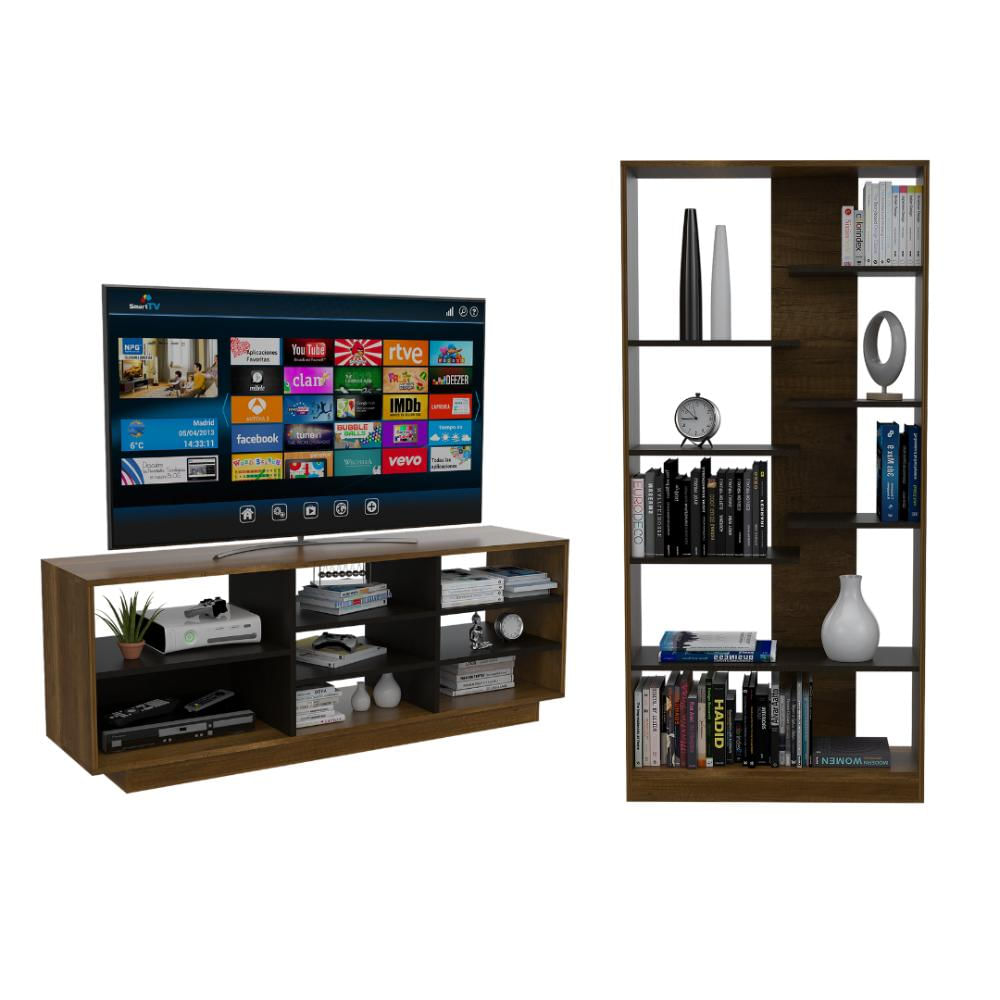 Combo Para Sala Balzar, Incluye Mesa Para Tv Y Biblioteca img #1