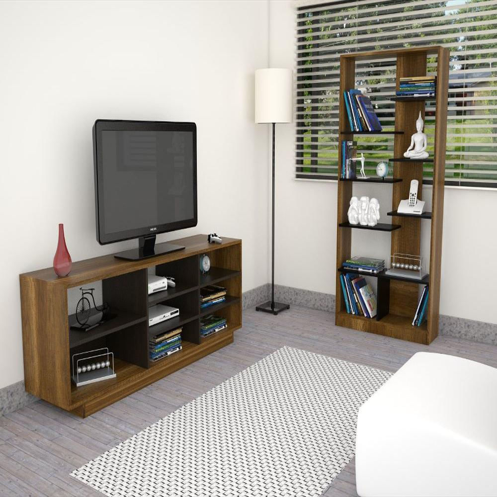 Combo Para Sala Balzar, Incluye Mesa Para Tv Y Biblioteca img #2
