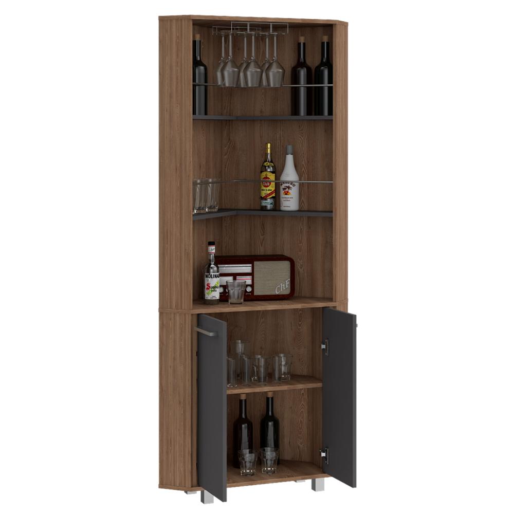 Bar Polinesio, Miel Y Plata Oscuro, Con Espacio Para Botellas Y Copas img #3