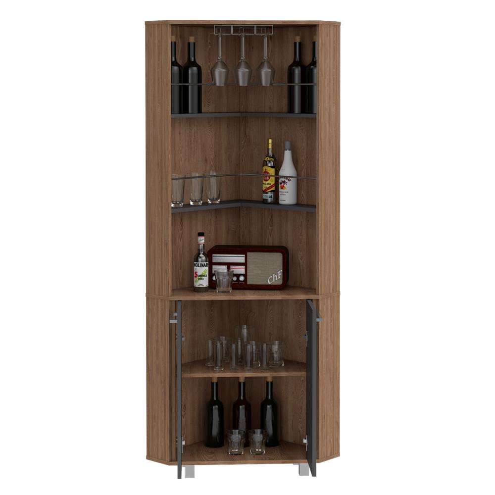 Bar Polinesio, Miel Y Plata Oscuro, Con Espacio Para Botellas Y Copas img #4