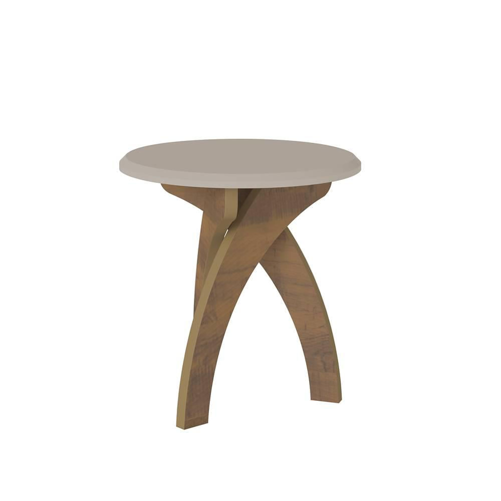 Mesa Blanco Y Pino 50 Cm Redonda img #1