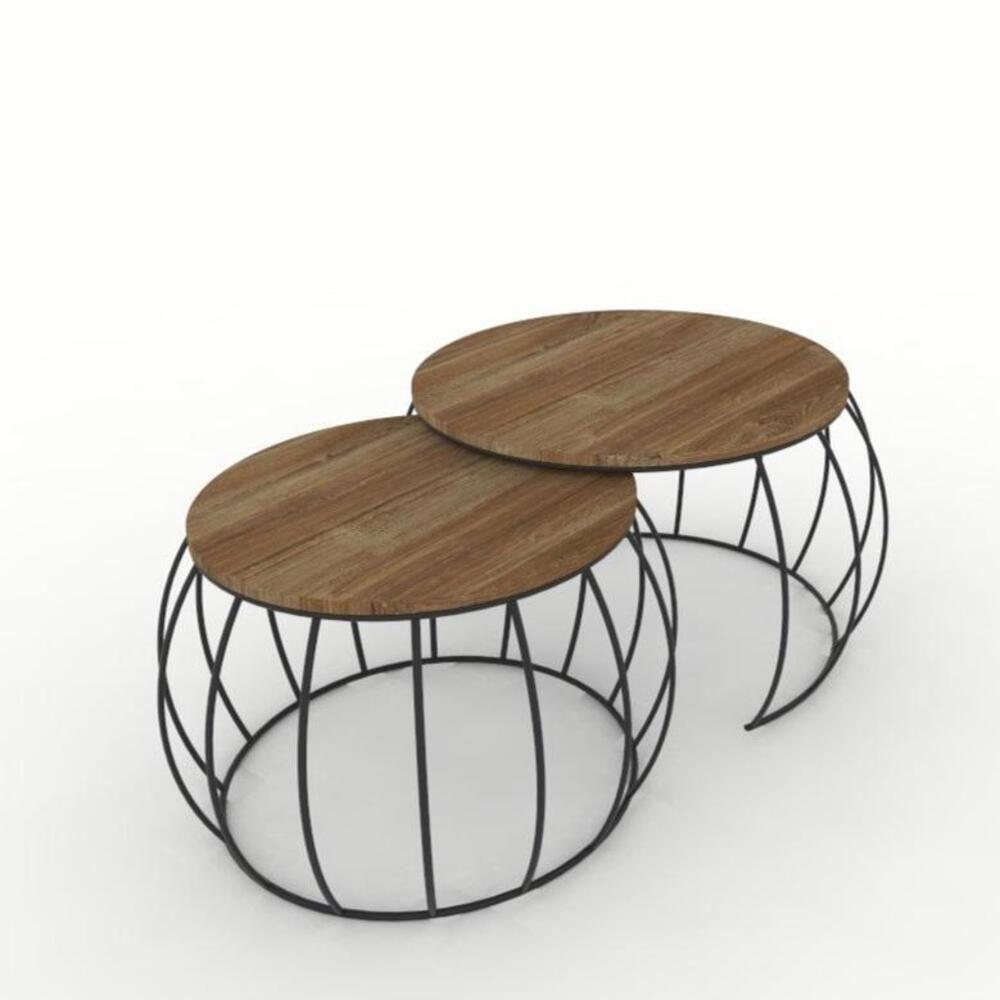 Mesa X2 Sirius Brooklyn Oak 72 Cm Redondas