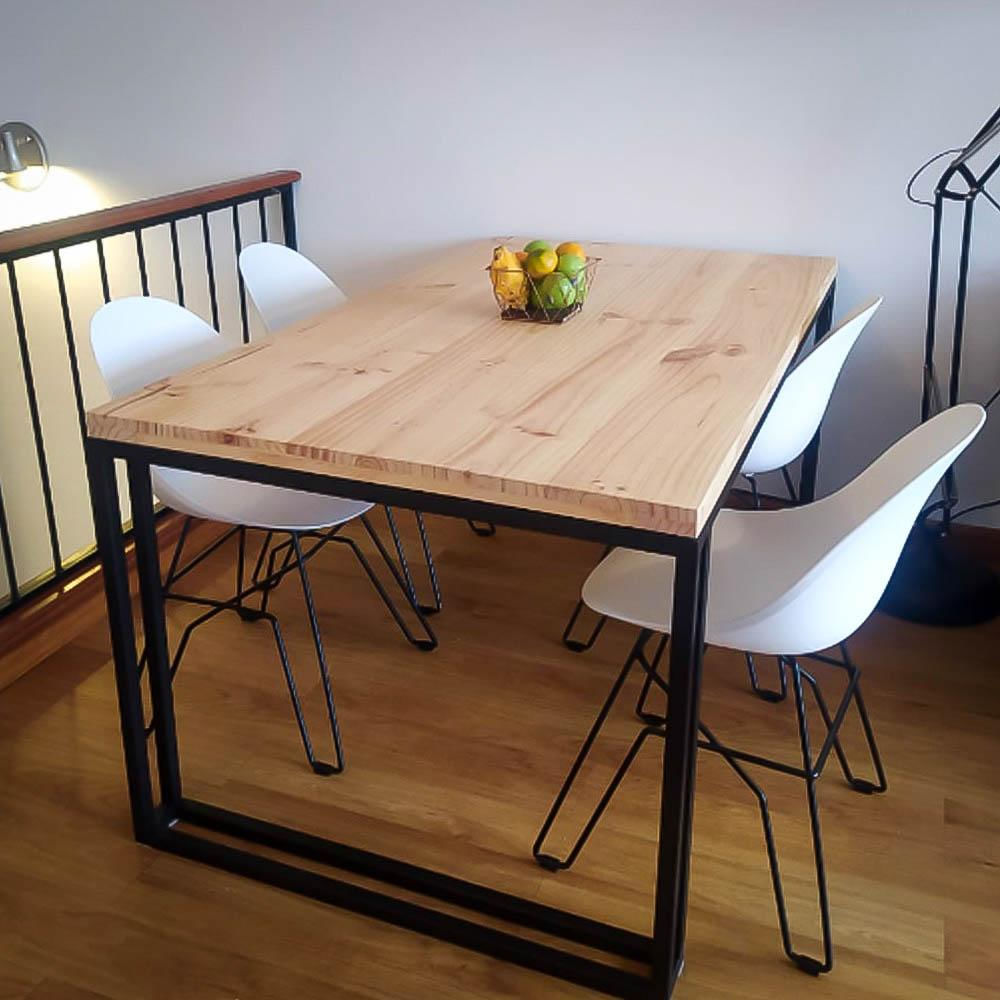 Mesa Comedor Jenn En Roble Macizo 120X60cm 22Grados Decoracion