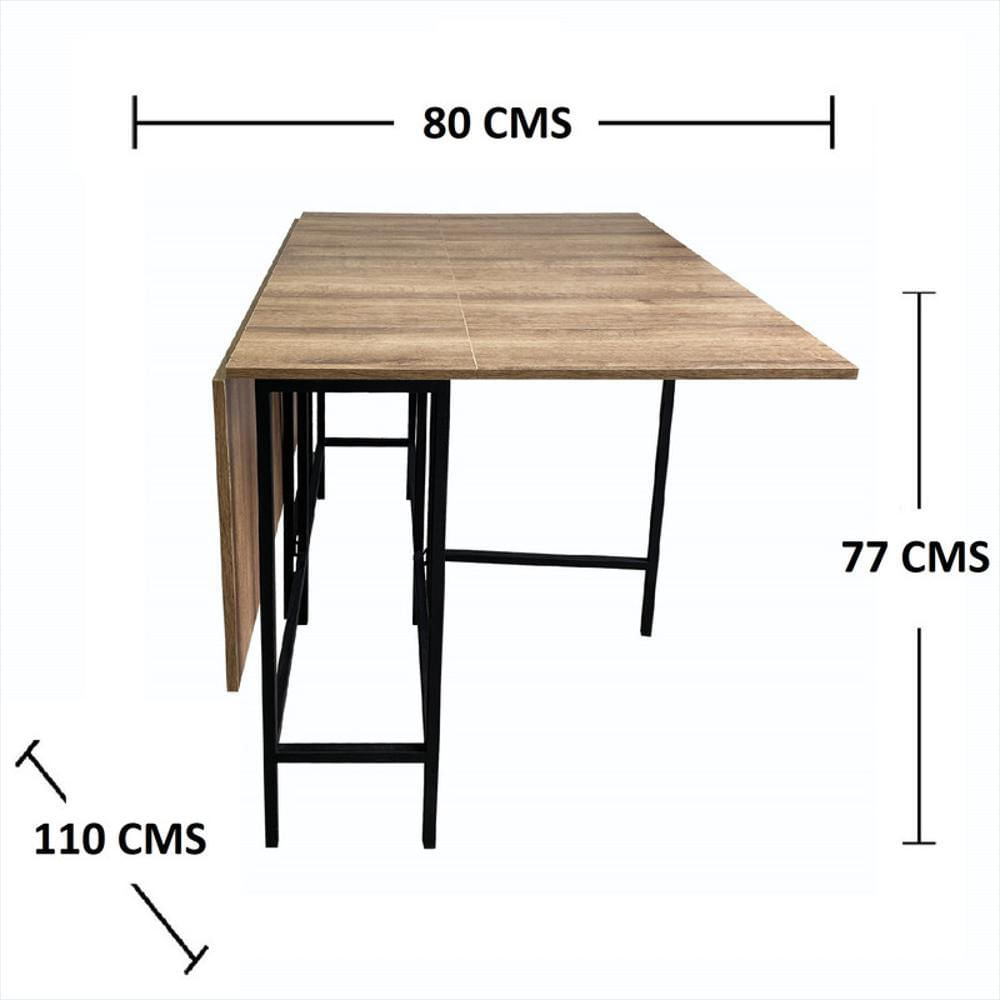 Mesa De Comedor Plegable Pro Negro Amaretto Comreple 04 07 img #4