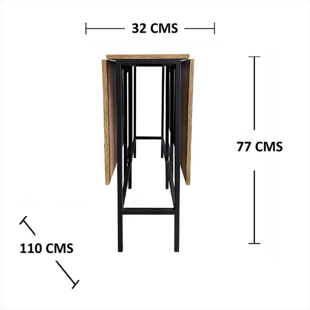 Mesa De Comedor Plegable Pro Negro Amaretto Comreple 04 07 img #5
