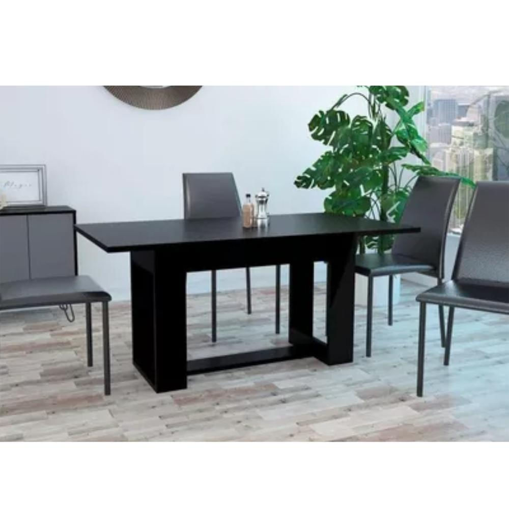 Comedor 4 Puestos Color Wengue Mueble Madera Decoracion Hogar