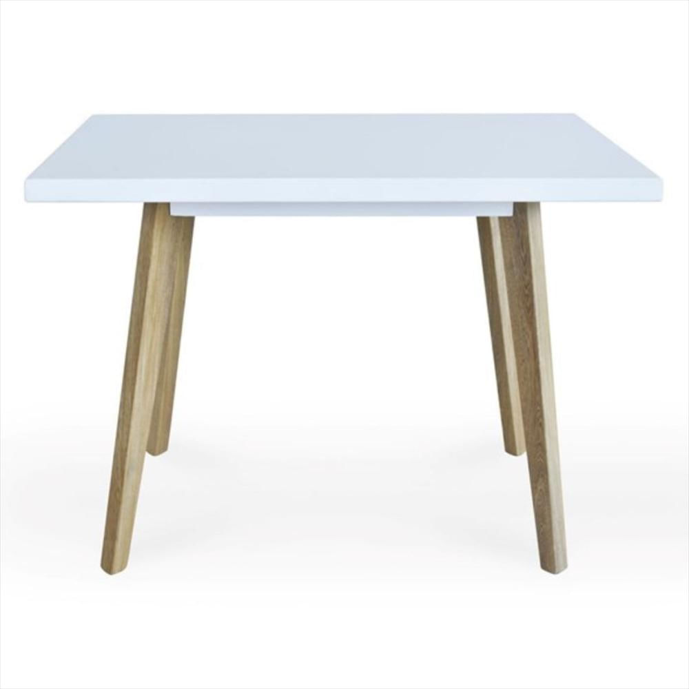 Mesa De Comedor Seul 4 Puestos Elite Living 78Cm X 110Cm X 90Cm Blanco Natural