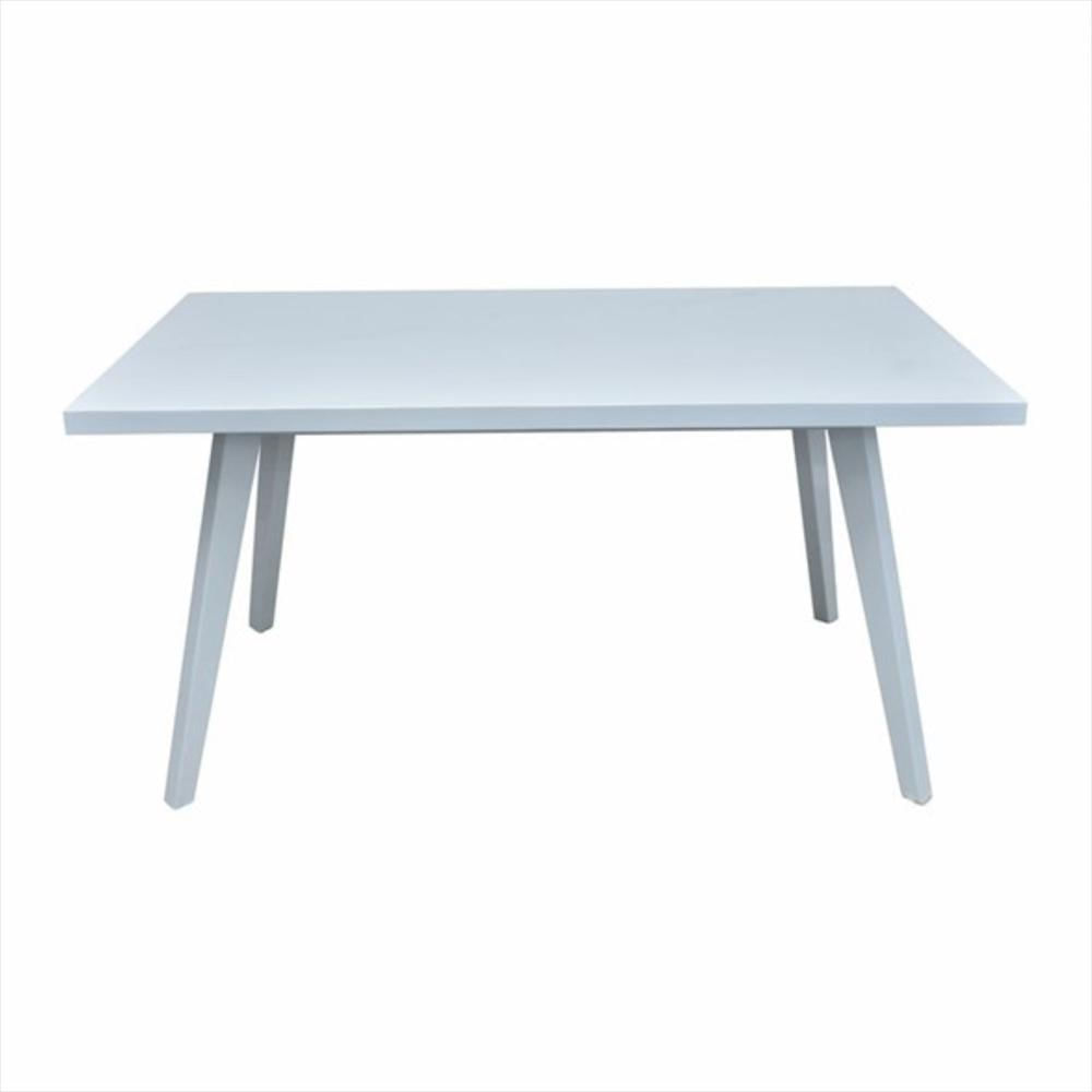 Mesa De Comedor Seul 6 Puestos Elite Living 78Cm X 150Cm X 90Cm Blanco Mate Blanco