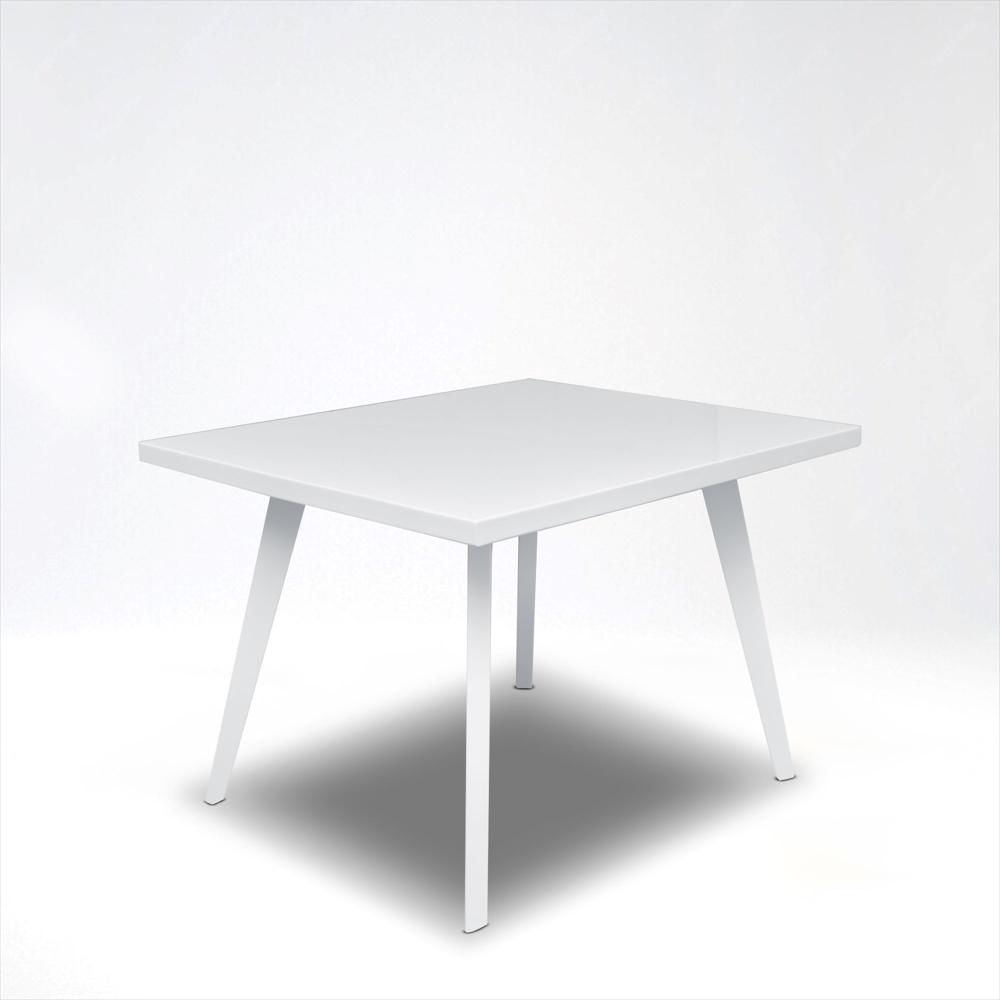 Mesa De Comedor Seul 4 Puestos Elite Living 78Cm X 110Cm X 90Cm Blanco Mate Blanco