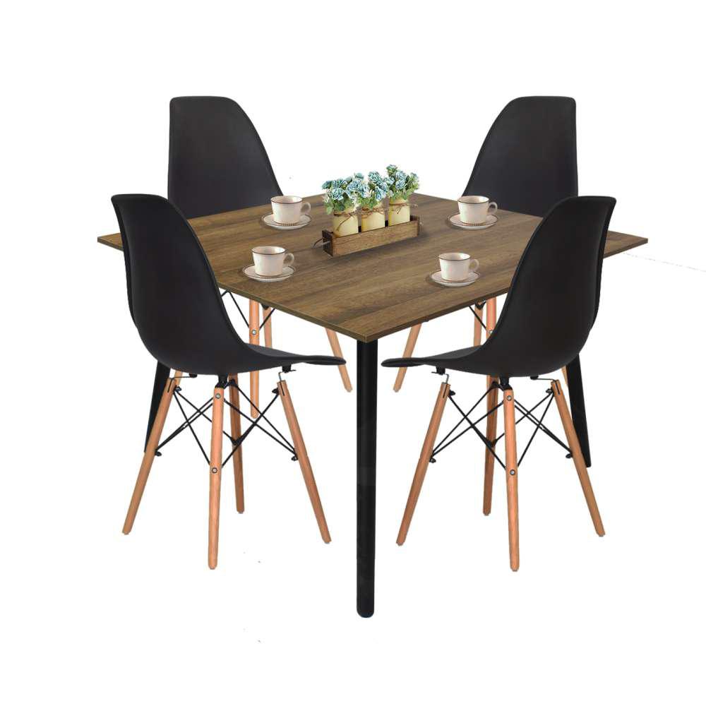 Combo Comedor Cuadrado Look + Set X 4 Sillas