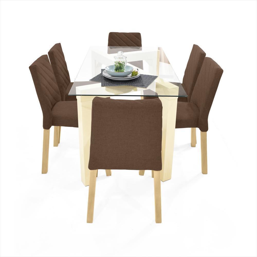 Juego De Comedor 6 Puestos Beiruth Sillas Cataluña Chocolate img #3