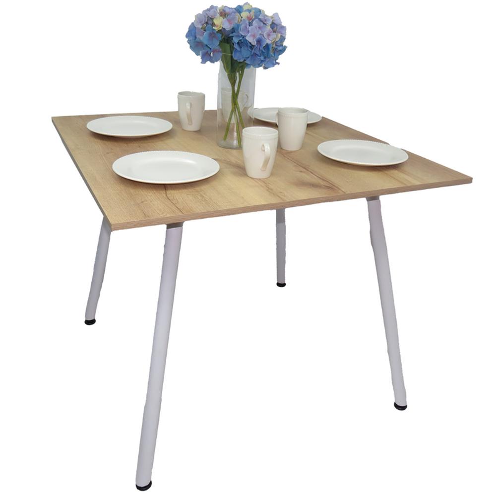 Combo Comedor Cuadrado 4P (75X90x90) Duna + 4 Sillas Blancas Cbcomcu 05 img #2