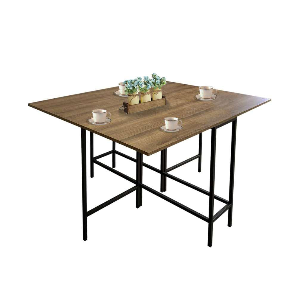 Combo Comedor Plegable Pro Negro Amaretto + Set X 4 Sillas img #3