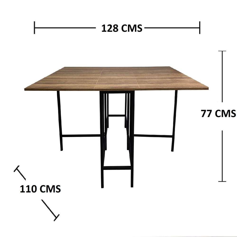 Combo Comedor Plegable Pro Negro Amaretto + Set X 4 Sillas img #4