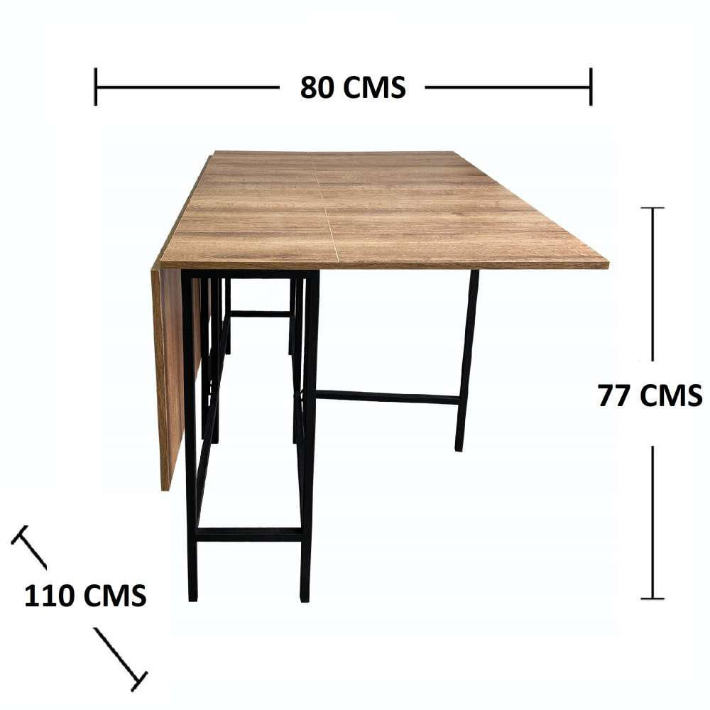Combo Comedor Plegable Pro Negro Amaretto + Set X 4 Sillas img #5