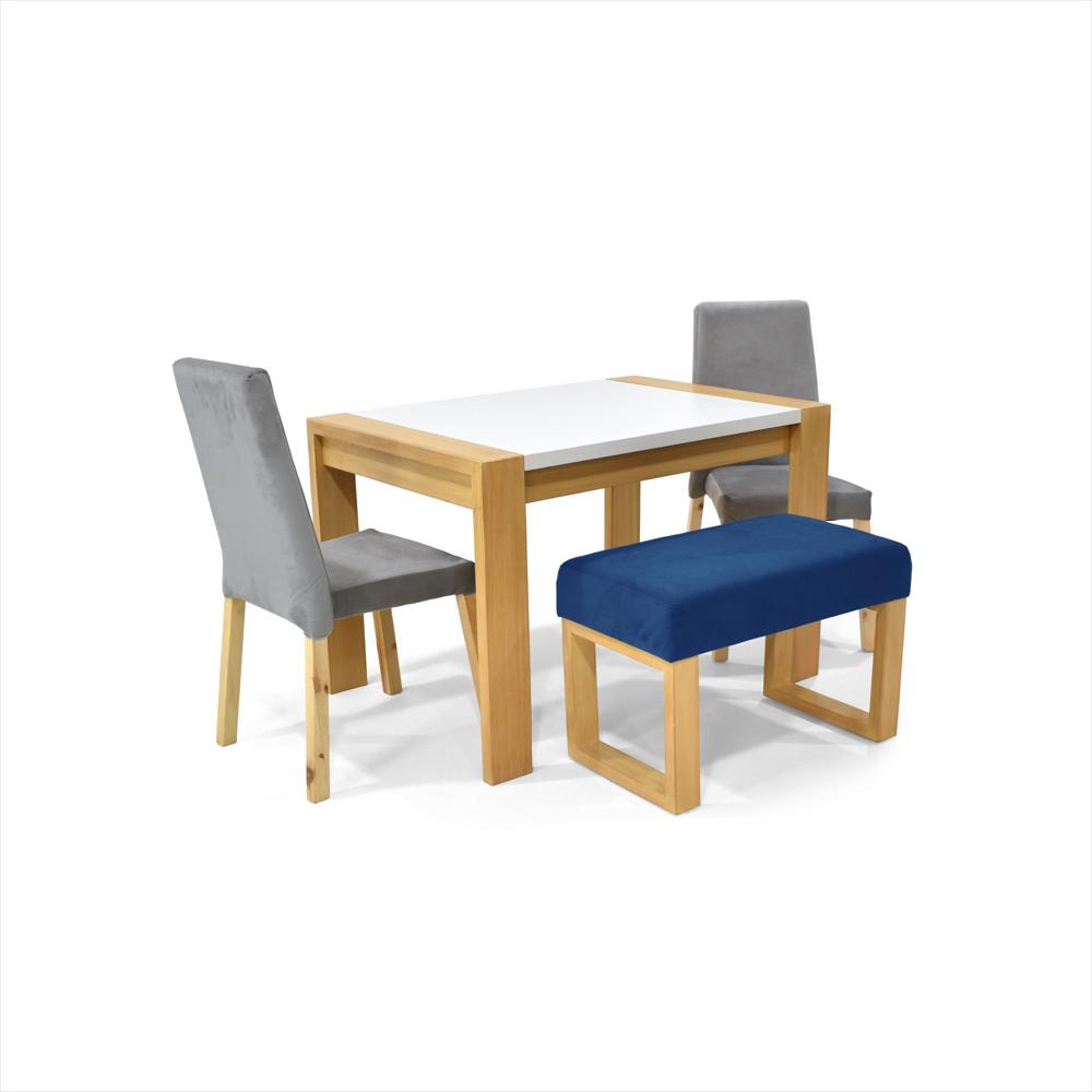 Set Comedor 4P Arkansas Galicia Con Butaco Plata Azul