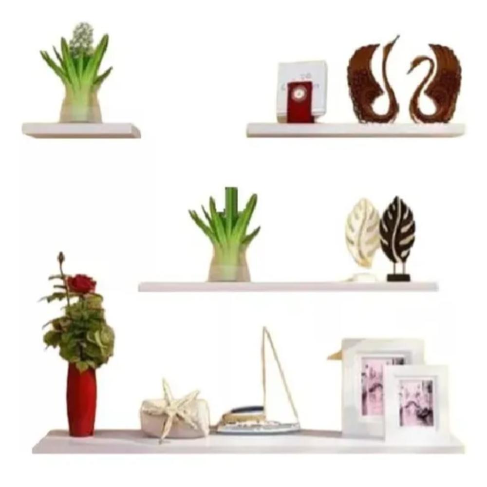 Set 4 Repisas Flotantes, Minimalista 10 Cm Fondo