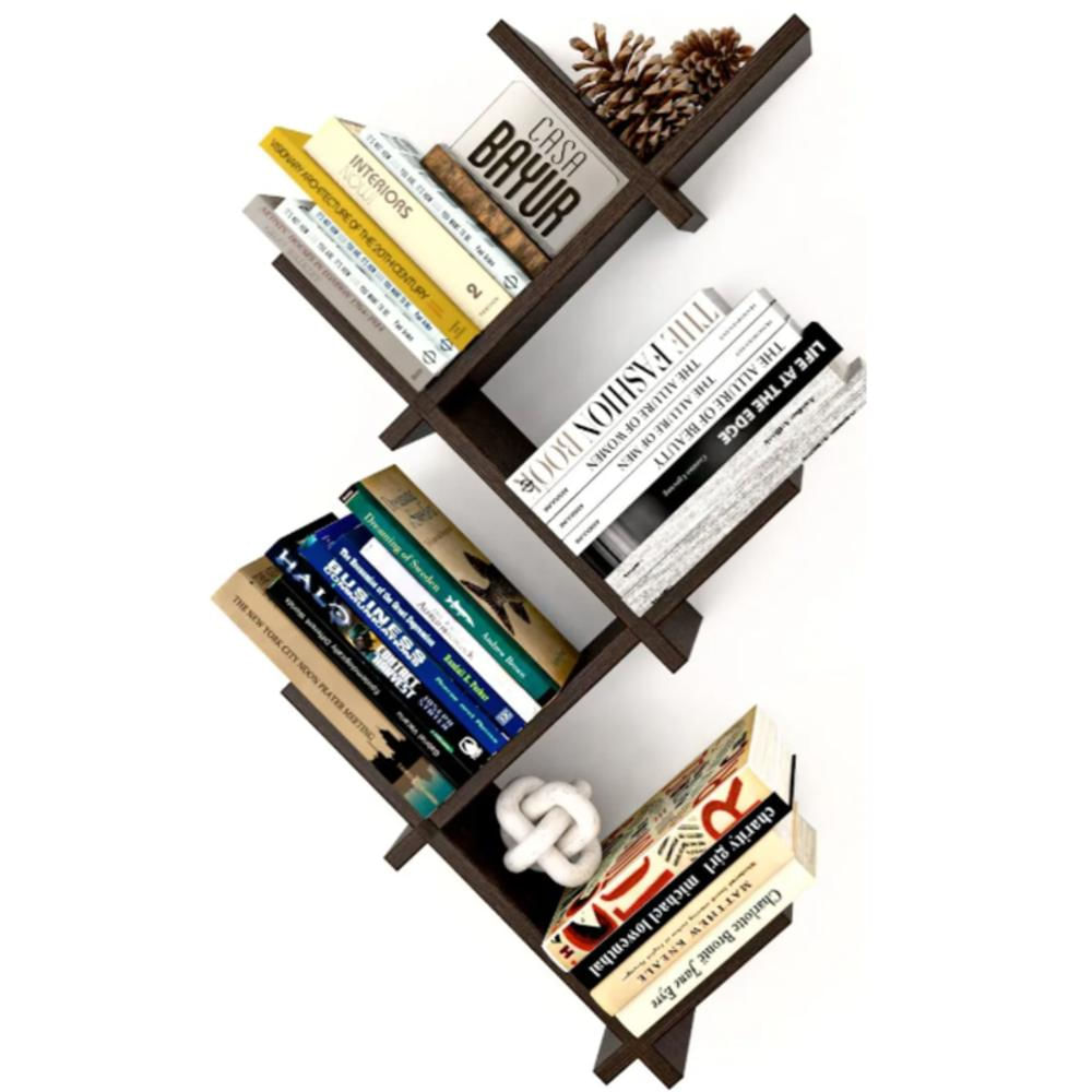 Repisa Biblioteca Flotante Minimalista Wengue