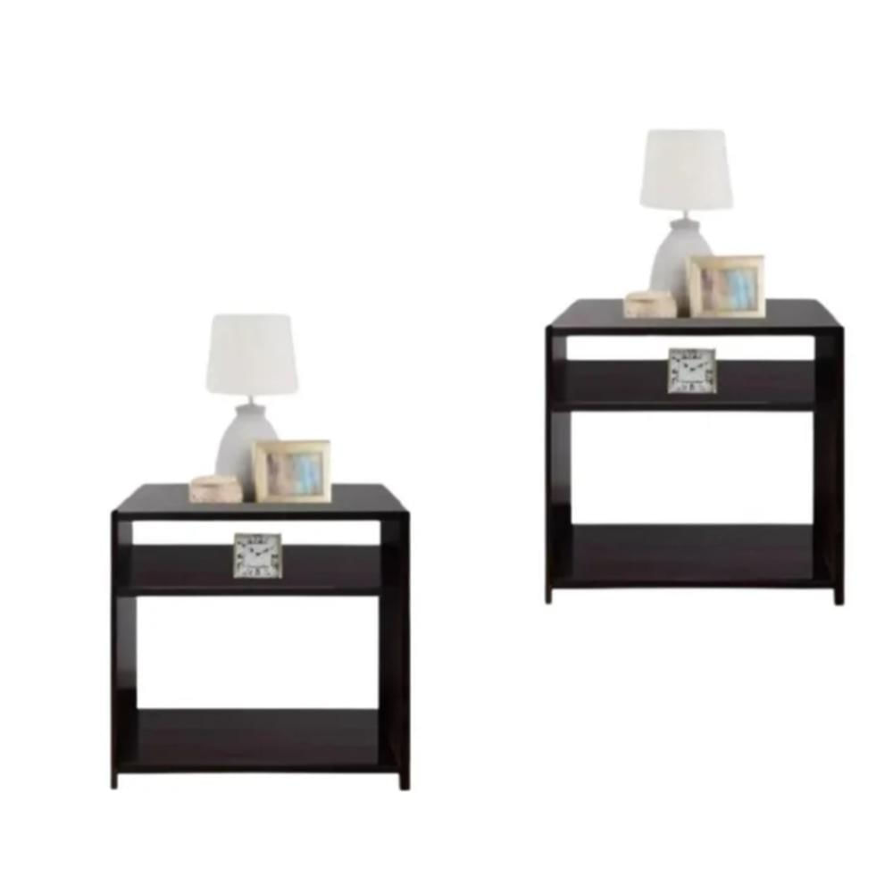 Mesa De Noche X2 Unidades Wengue