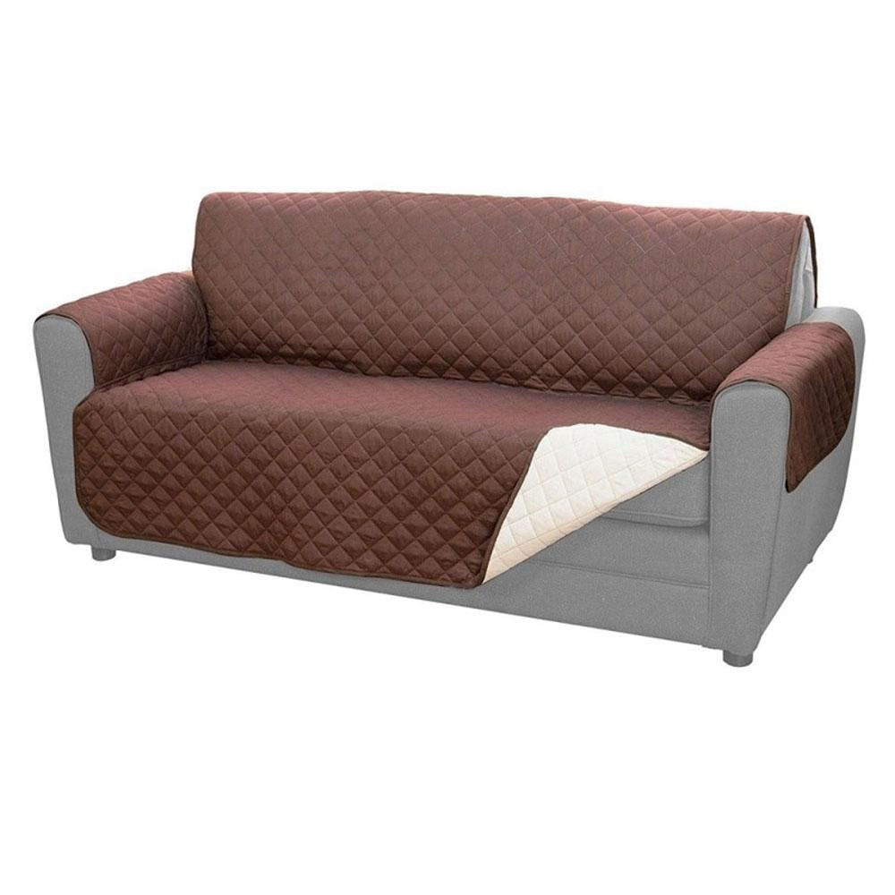 Forro Cobertor Sofa Tres Puestos Doble Faz Mascotas