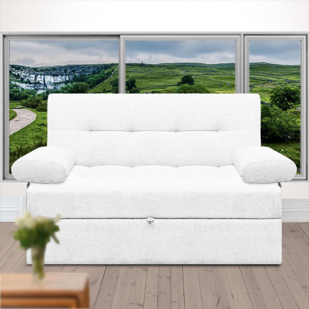 Sofa Cama Moscu Magic Class Ecocuero Blanco img #1