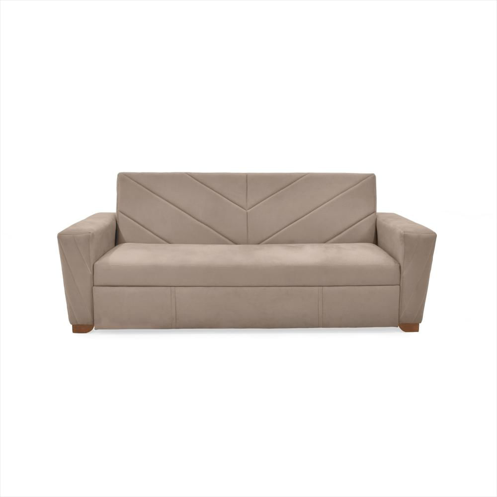 Sofa Cama 3 Puestos Vancouver Tela Taupe