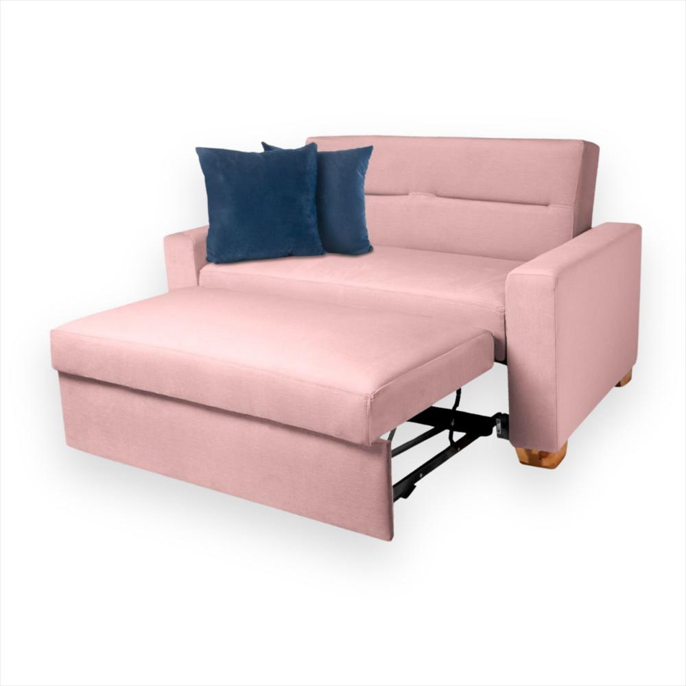 Sofa Cama Orquidea Herraje Aleman Rosado