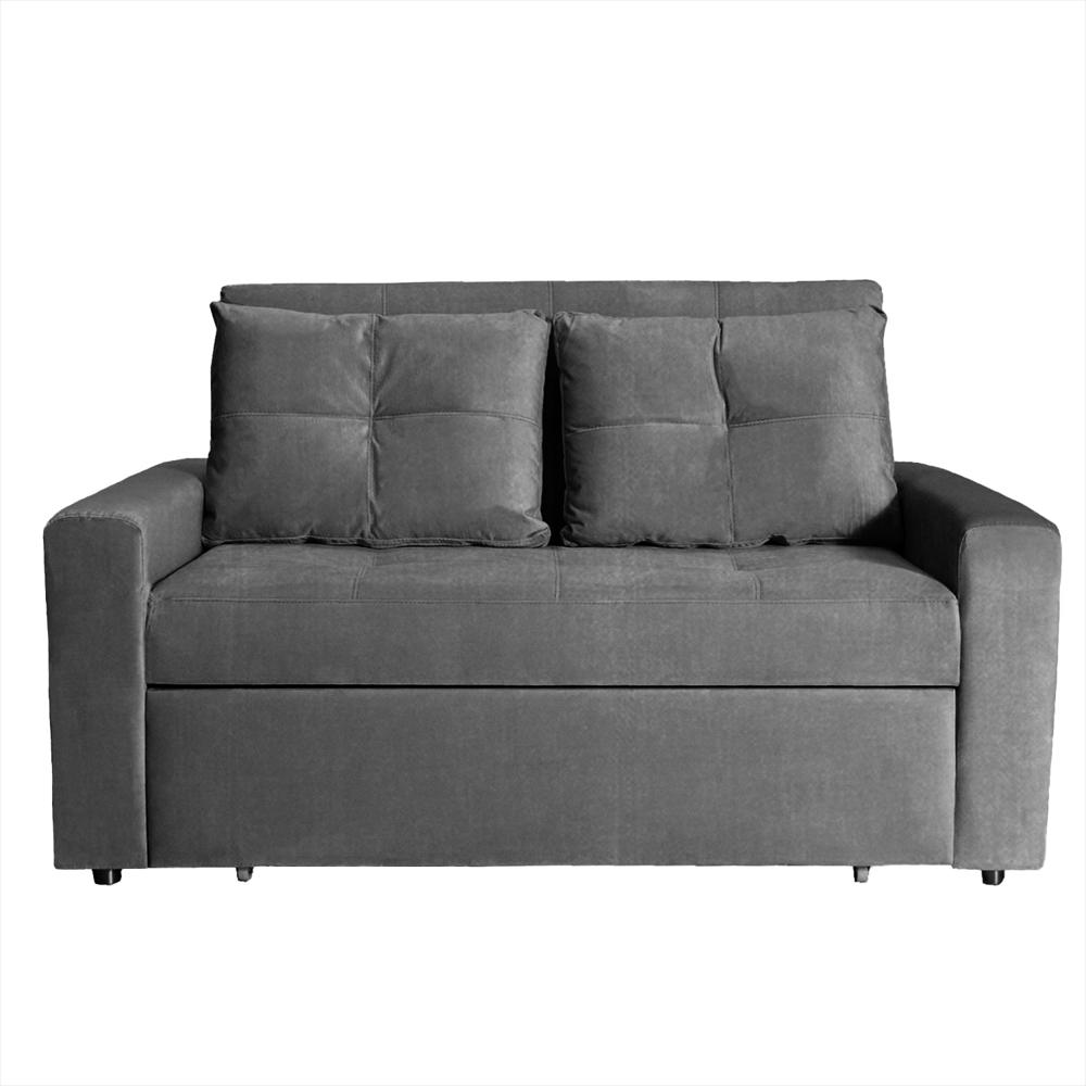 Sofá Cama Germano + 2 Cojines Color Gris