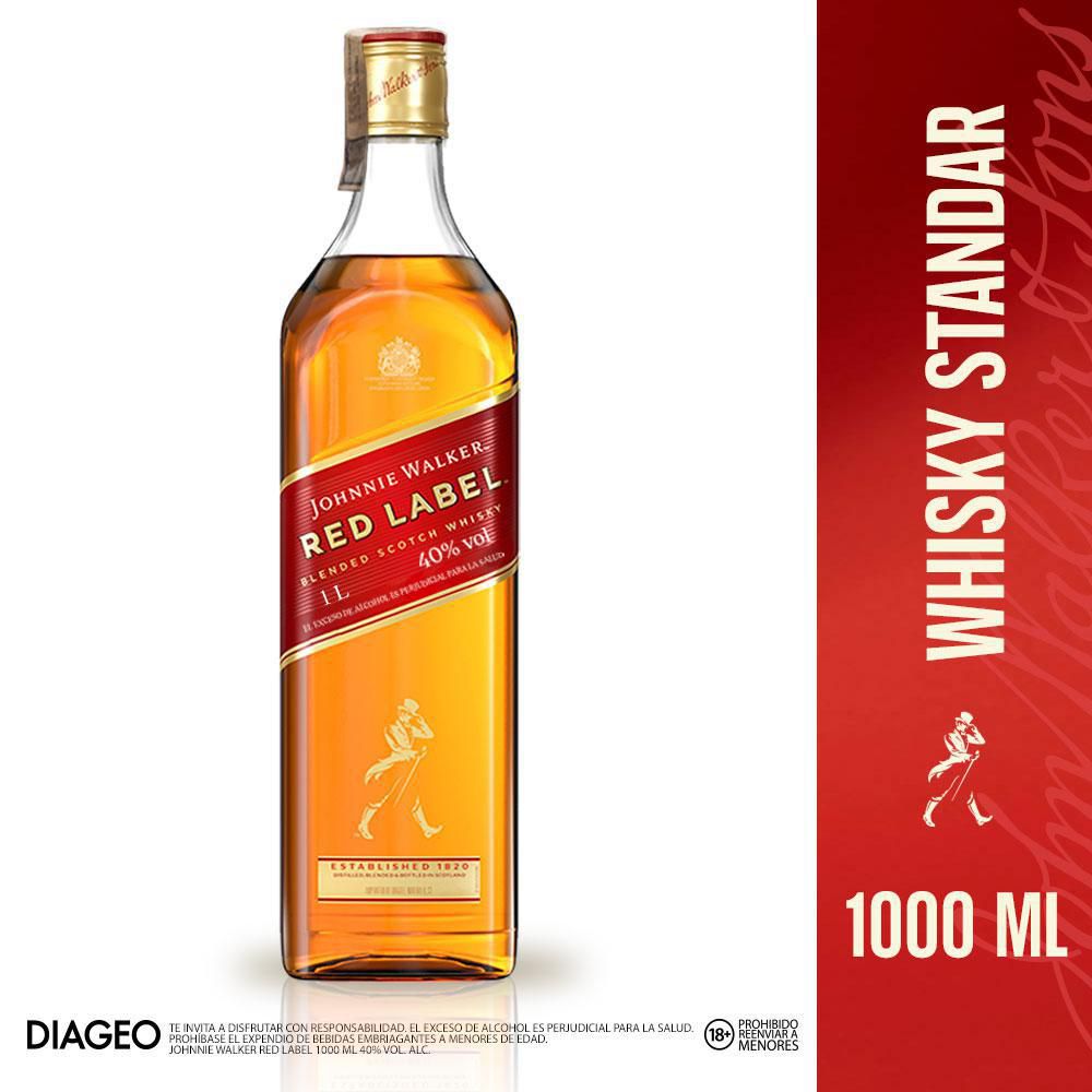 Whisky JOHNNIE WALKER. red label 8 Años (1000 ml)